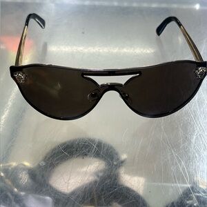 Versace Black Sunglasses with Gold Accents
